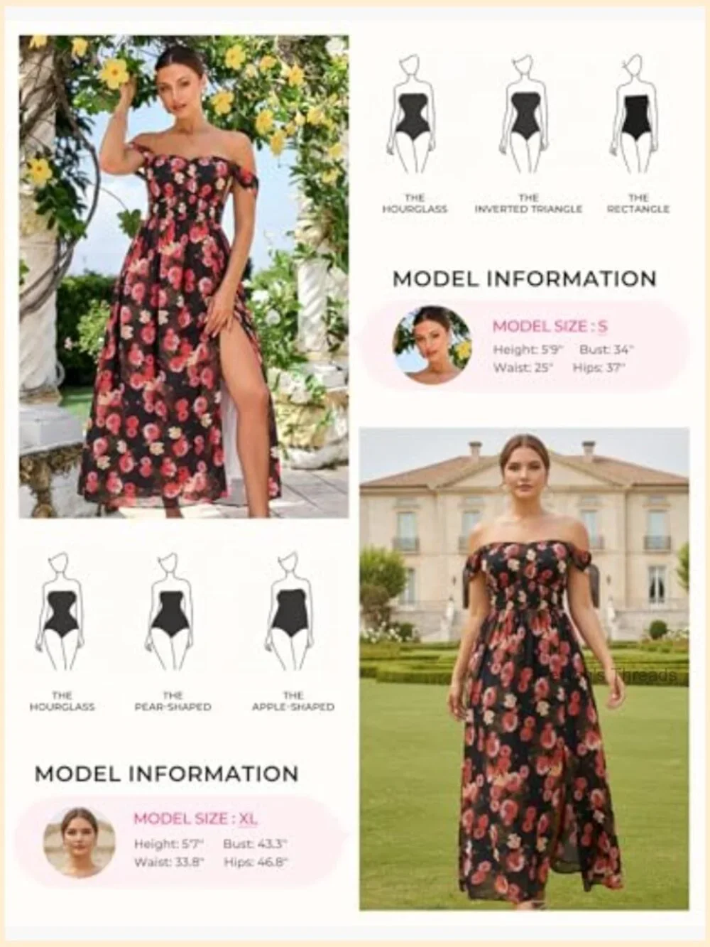 Off Shoulder Flowy A-Line Maxi Dress with Pockets - Picture 6 of 7